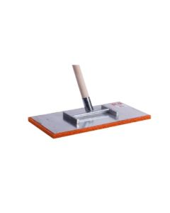 Olejnik float with orange rubber sponge base and wooden handle