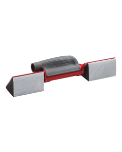 Dust-free manual corner sander for walls and ceilings, featuring a suction sanding block and foam-mounted pads for precise, effortless angle finishing.