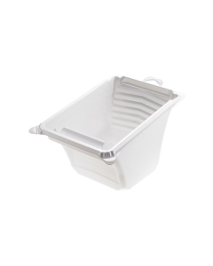 Professional L'Outil Parfait 1 L Eco plastic paint tray featuring an easy-grip design with integrated brush and mini-roller rests, including 4 disposable liners made from recycled material.