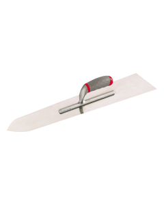 Professional PAR-1867 finishing trowel with a Flemish-shaped stainless steel blade, featuring a lancet front side for precision and an ergonomic bi-material handle.
