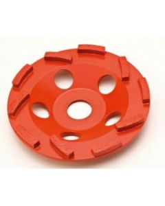 Diamond Grinding Wheel GST 125 with specialized hard segments for leveling fresh concrete, removing tile adhesive, and sanding abrasive mineral surfaces