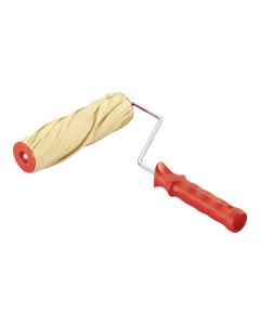 Professional shammy leather painting roller designed for a "Bamboo effect" finish, featuring mark-free tucked edges and an ergonomic bi-material construction.