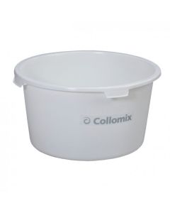 Durable 90-liter Collomix special mortar bucket made from high-density polyethylene, designed for stability and heavy loads during professional mixing
