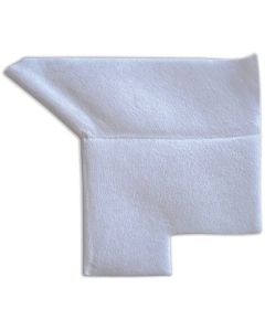Prefabricated Warmup DCM-PRO waterproof corner seals (DCM-R-I and DCM-R-E) designed to create a continuous moisture barrier in the internal and external corners of a wet room.