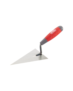 Professional PAR-2103 brick pointing trowel featuring a durable varnished tempered steel blade and an ergonomic bi-material handle for precise mortar jointing.