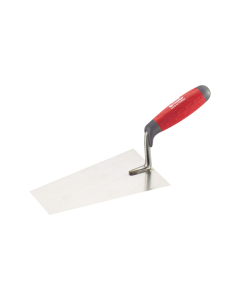 Professional PAR-2111 Italian-style square trowel with a flexible stainless steel blade and an ergonomic bi-material handle for precise plastering.
