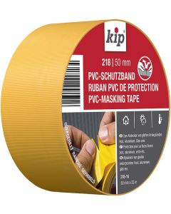 A roll of Kip® 218 PVC PREMIUM protective tape, showing its specialized cross-grooved surface designed for the high-end protection of smooth aluminum, glass, and wood finishes.