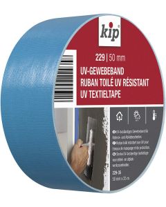 A roll of Kip® 229 fabric masking tape, showing its high-density 59-mesh PE-laminated texture designed for maximum tear resistance in demanding indoor and outdoor environments.
