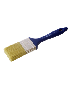 Professional xbau flat paint brush featuring a mix of natural and synthetic bristles, a nickel-plated steel ferrule, and a durable plastic handle.