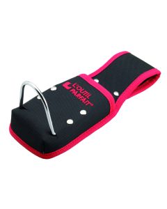 Professional hammer holder from xbau, featuring a durable polyester base and a sturdy metal double flange for secure tool storage.