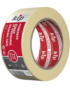 A roll of Kip® 237 MASKING-TEC® STANDARD masking tape, showing its lightly creped paper texture designed for fundamental indoor masking and painting tasks.