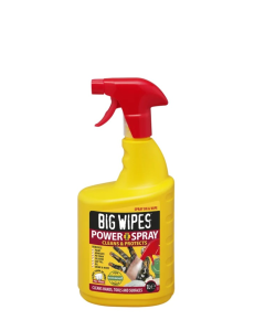Big Wipes Power Spray for removing paint, adhesive, foam, oil, and grease