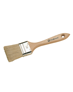 Professional L'Outil Parfait flat brush from the Thick Line series, featuring a high-quality blend of natural and synthetic bristles, a nickel-plated steel ferrule, and a premium varnished wooden handle.