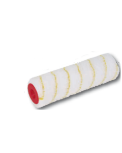 Top quality paint roller with reversed fabric, curved cover, yellow stripes, and large 65 mm diameter for smooth finish