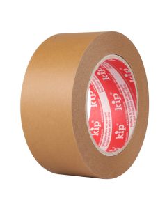 Kip® 3339 paper packaging tape, showing its glass-fiber reinforced brown paper texture designed for high-strength, sustainable box sealing and shipping.