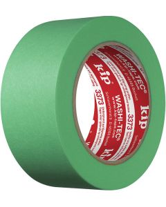 A roll of Kip® 3373 WASHI-TEC® EXTRA STRONG masking tape, featuring its distinctive thin, fiber-reinforced washi paper construction designed for heavy-duty plastering and painting tasks.