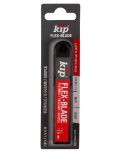 A set of 10 replacement blades for the Kip® 346 Flex-Blade cutter, stored in a compact protective dispenser for safe handling and quick blade changes.