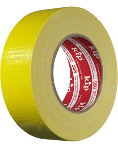 A roll of Kip® 358 concrete and masonry tape, featuring a robust, PE-laminated fabric texture designed for heavy-duty protection on rough stone and concrete surfaces.