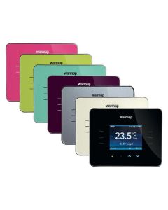 The 3iE Smart Energy Monitor Thermostat featuring its 2.4-inch full-color touchscreen interface and graphical energy usage display.