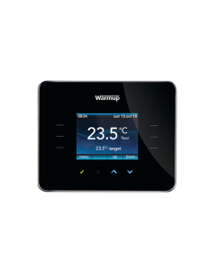 The 3iE Smart Energy Monitor Thermostat featuring its 2.4-inch full-color touchscreen interface and graphical energy usage display.