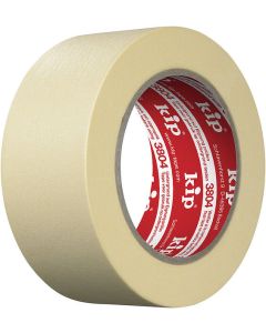 A roll of Kip® 3804 MASKING-TEC® STANDARD masking tape, showing its lightly creped paper texture designed for general-purpose indoor painting and decorating tasks.