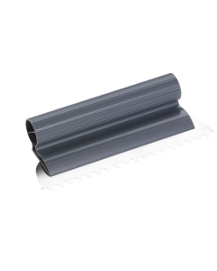 Professional 30 cm Décosol notched blades for glue and resin application, featuring interchangeable square and triangle teeth options.