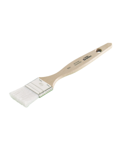 Cleaning flat brush with nylon bristles and natural wooden handle