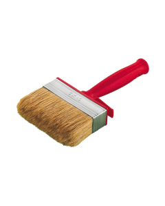 Professional L'Outil Parfait 30 mm stain flat brush from xbau featuring natural bristles, a durable plastic handle, and a resting hook for easy storage.