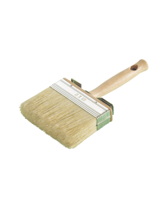 Professional xbau flat stain brush featuring high-quality natural bristles and a durable varnished wooden handle for smooth and even wood finish application.