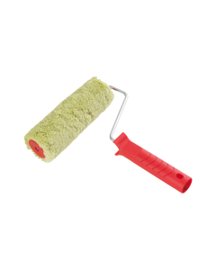 Paint roller cover with reversed fabric, curved cover, and beveled edges, without frame, for precise painting
