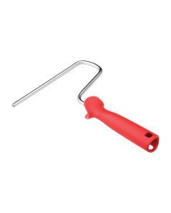 Professional roller frame featuring a durable plastic grip and a high-strength 8 mm rod diameter for consistent painting pressure.