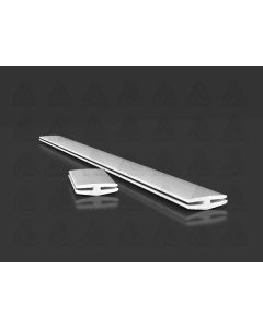 PVC base profile connector used to bridge and align aluminum or PVC starter tracks in ETICS insulation systems, ensuring a continuous and level base line.