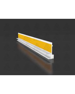 Xbau PVC window reveal profile with integrated PE expansion tape for clean plaster-to-frame connections, protecting against hairline cracks and mechanical damage during rendering.
