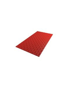 The DCM-PRO Heated Decoupling System featuring the castellation membrane with the heating cable being easily pressed into the mat, designed for crack prevention under tiled floors.