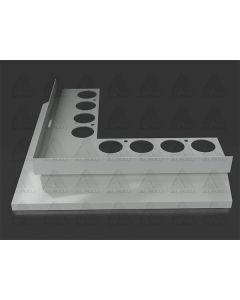A 90-degree aluminum outside corner for the BD20 40 DRIP PLUS balcony profile, featuring an extended drip edge for superior corner drainage and facade protection.