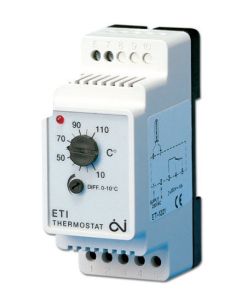ETI thermostat for pipe frost protection with compact design and CE marking from xbau.