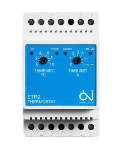 The ETR2 Ice and Snow Melt Control unit mounted for outdoor use, providing automated electronic on/off control for gutter and small area de-icing systems.