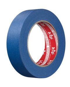 A roll of Kip® 3807 multi-surface masking tape, featuring its versatile crepe paper construction designed for secure masking on painted walls, glass, metal, and wood.