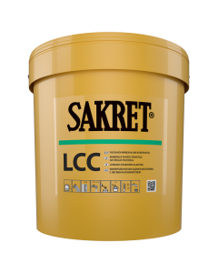 SAKRET LCC lightweight leveling compound being applied with a metal spatula to a facade to repair erosion damage and create decorative architectural reliefs.
