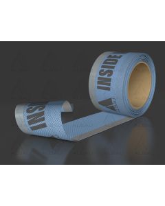 Xbau vapor-tight interior window sealing tape with self-adhesive strip and fleece surface, designed for airtight and moisture-proof insulation between window frames and walls.