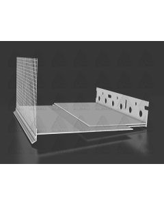 Xbau Vario PVC two-piece base bead system with integrated drip nose and glass fiber mesh, designed to eliminate thermal bridges at the start of ETICS insulation layers.