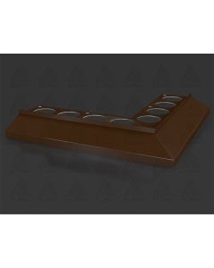 Xbau 90-degree outside corner element for B 40 MAXI balcony and terrace profiles, available in natural, anodized silver, brown, grey, and anthracite.