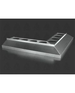 Xbau 90-degree outside corner element for B 40 MAXI balcony and terrace profiles, available in natural, anodized silver, brown, grey, and anthracite aluminum finishes.