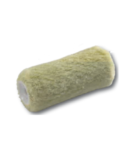 Paint roller with reversed fabric, curved cover, and beveled edges for high resistance and precise painting