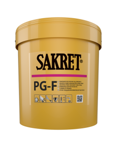 SAKRET PG F white primer with drying accelerators being applied to a substrate in cold weather conditions before decorative plastering.