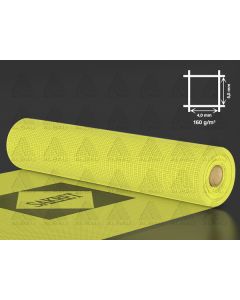 White 160g alkali-resistant glass fiber reinforcement mesh with 4x4 mm grid for ETICS and plastering.