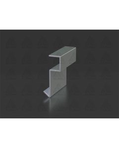 Xbau aluminum connector for BG 20/40 STONE balcony and terrace profiles, designed to securely cover and join profile sections at 90-degree corners.