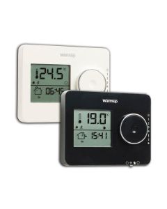 Warmup Tempo programmable thermostat with digital display and dial control for underfloor heating systems at xbau.