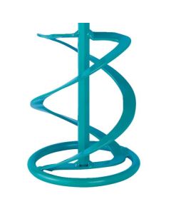 Collomix WK professional mixing paddle featuring a dual-helix design for upward material conveyance of compact mortars, cement screeds, and heavy plasters