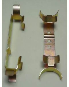 Heavy-duty Warmup Roof Clips designed for securing self-regulating heating cables to shingles and roof surfaces, featuring a durable metal construction for long-term outdoor stability.
